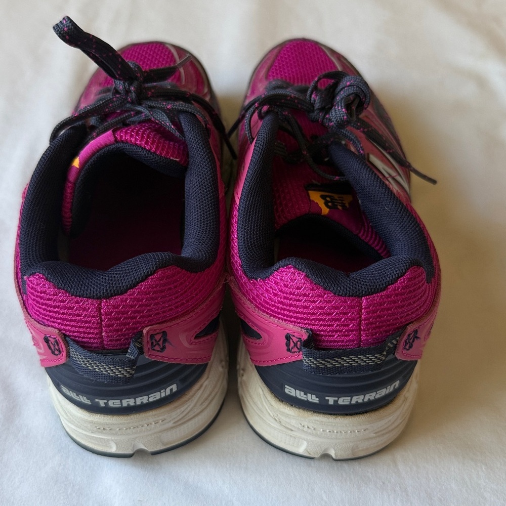 New Balance Pink and Navy Trail Running Sneakers - Picture 3 of 7